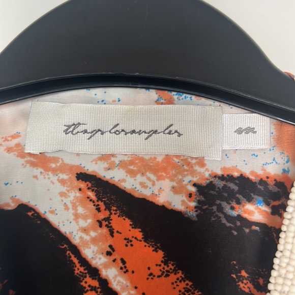 T-Bags Los Angeles, Multicoloured Beaded Sleeveless Silk Blouse - Picture 4 of 4